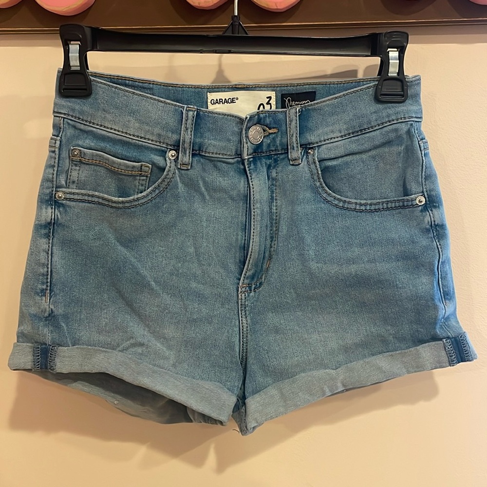 Garage Premium Super Soft High Rise Jean Shorts